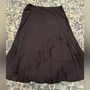 Hippie Rose Asymmetrical Black Skirt